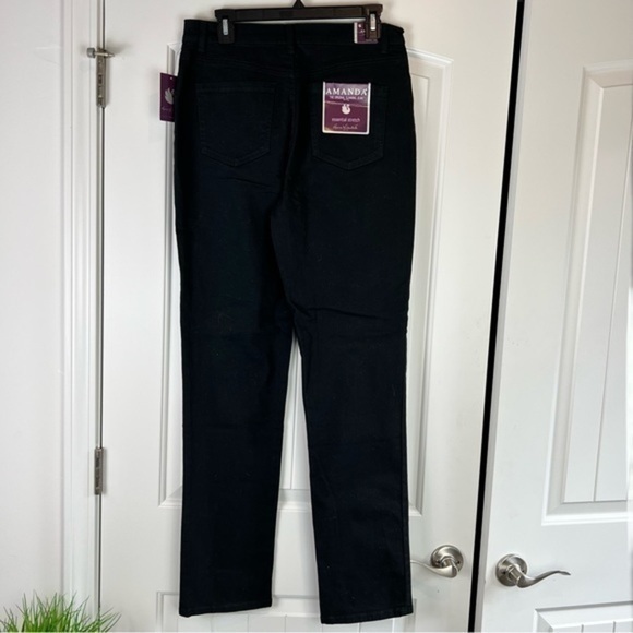 Gloria Vanderbilt Jeans Women's size 8 Black Amanda Classic High Rise Tapered - Picture 10 of 10